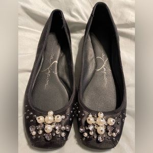 Jessica Simpson Flats with Jewels, Size 5